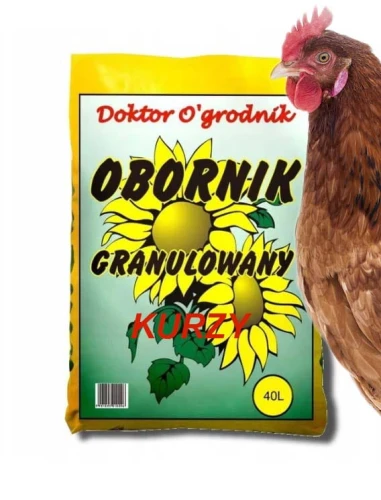 Obornik granulowany kurzy 40l 25kg nawóz naturalny
