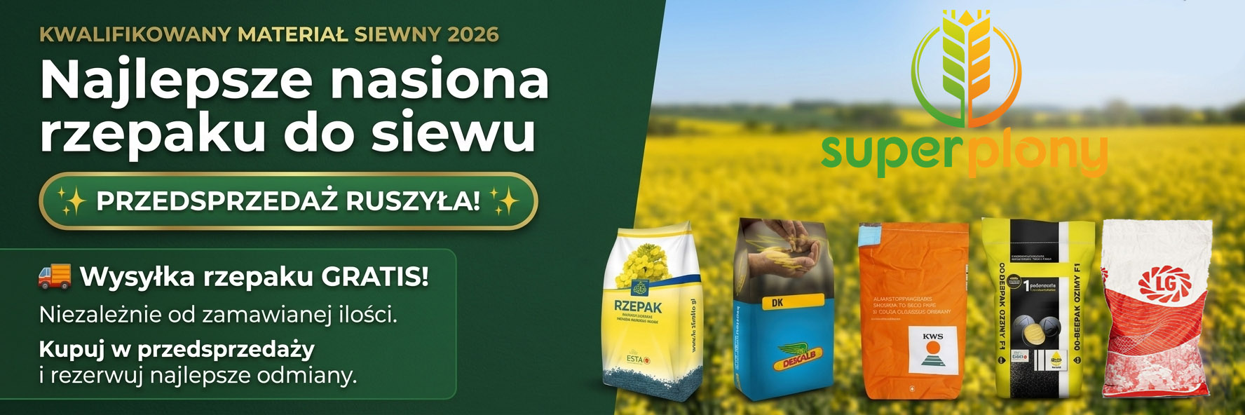 Rzepak przedsprzedaż 2026