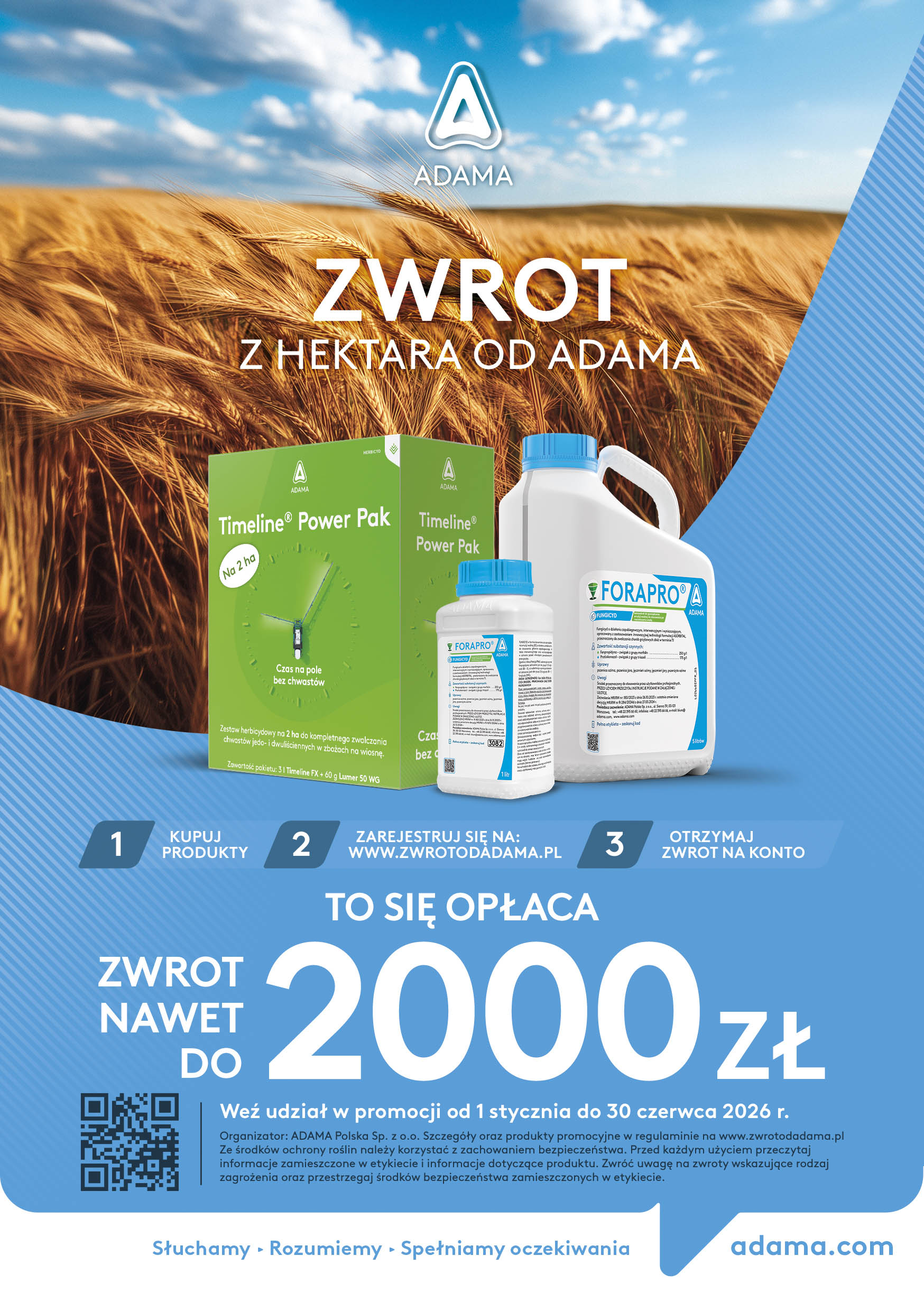 Nowe produkty ADAMA Timeline Power Pak i Forapro